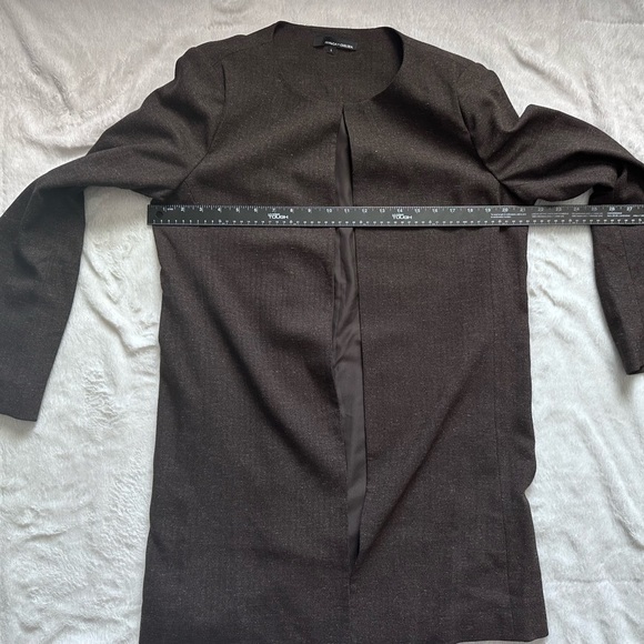 Amanda + Chelsea Brown Longline Jacket Open Blazer Coat Size L NEW WITHOUT TAGS - Picture 4 of 7